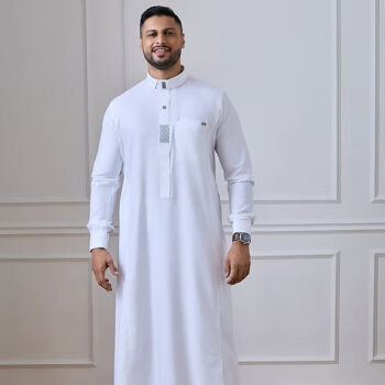 White Embroidery Jubba